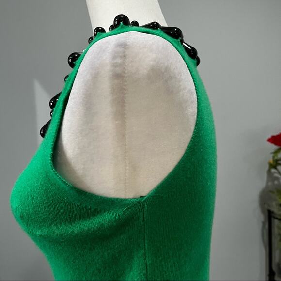 NEW Vintage Milly of New York Cashmere Jewel Scoop Neck Sleeveless Sweater NWOT - Picture 7 of 16